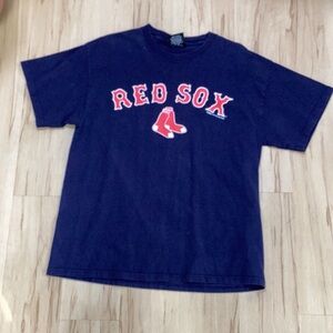 Stitches Boston Red Sox Baseball Mens MLB  Large Navy Blue SS Tee Shirt